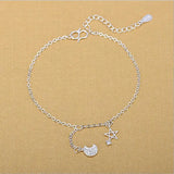 LUKENI Star Anklet 925 Silver Wedding Party Girl Bracelet