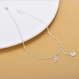 LUKENI Star Anklet 925 Silver Wedding Party Girl Bracelet
