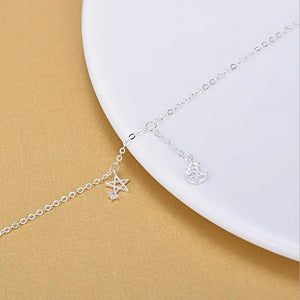 LUKENI Star Anklet 925 Silver Wedding Party Girl Bracelet