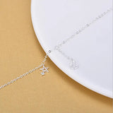 LUKENI Star Anklet 925 Silver Wedding Party Girl Bracelet