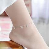 LUKENI 925 Silver Heart Charm Anklet