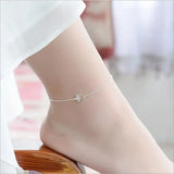 LUKENI Snowflake Female Anklets 925 Sterling Silver Bracelets For Women