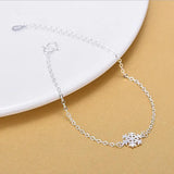 LUKENI Snowflake Female Anklets 925 Sterling Silver Bracelets For Women