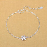LUKENI Snowflake Female Anklets 925 Sterling Silver Bracelets For Women