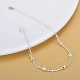LUKENI Silver Bracelets Women Party Accessories 925 Sterling Silver Anklets