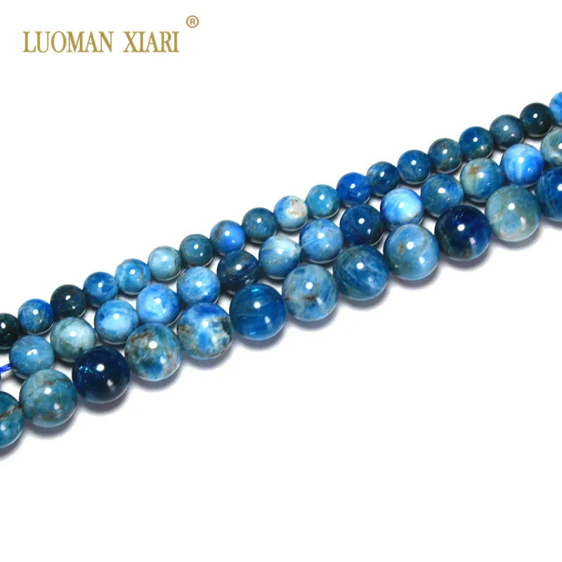 Natural Apatite Stone Beads 6/8/10mm Strand 15.5''