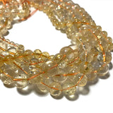 LUOMANXIARI Citrine Round Stone Beads 100% Natural for DIY Bracelet 6/8/10MM