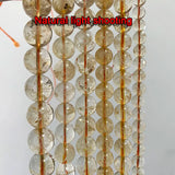LUOMANXIARI Citrine Round Stone Beads 100% Natural for DIY Bracelet 6/8/10MM