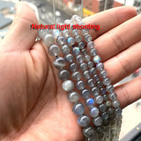 Gray Moonstone Round Stone Beads 100% Natural 5/6/7/8/10MM
