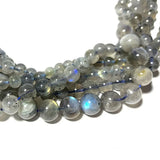 Gray Moonstone Round Stone Beads 100% Natural 5/6/7/8/10MM
