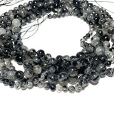 Quartz Tourmaline Stone Beads Natural Untreated DIY Bracelet 6/8/10MM