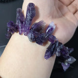 Natural Amethyst Quartz Raw Gemstone Beads DIY Bracelet Accessories