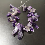 Natural Amethyst Quartz Raw Gemstone Beads DIY Bracelet Accessories