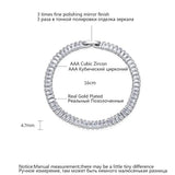 Square Tennis Bracelet For Women Clear CZ Stone Girl Cuban Accessories
