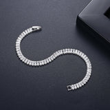Square Tennis Bracelet For Women Clear CZ Stone Girl Cuban Accessories