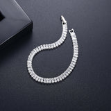 Square Tennis Bracelet For Women Clear CZ Stone Girl Cuban Accessories