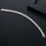 2014 Women's 4 Leaf Clover CZ Stone Bracelet
