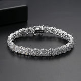2014 Women's 4 Leaf Clover CZ Stone Bracelet