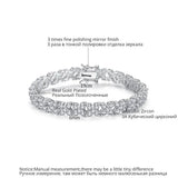 2014 Women's 4 Leaf Clover CZ Stone Bracelet