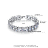 Gold Charm Bracelet with Clear Zirconia for Wedding Gift