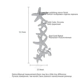 Starfish CZ Crystal Cartilage Earrings for Women
