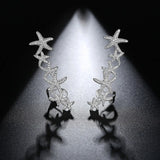 Starfish CZ Crystal Cartilage Earrings for Women