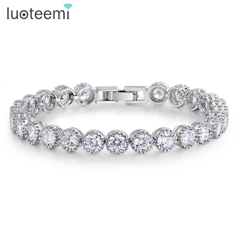 CZ Tennis Bracelets for Women Girl Wedding Decoration