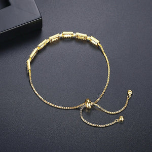Adjustable Cuban Link Bracelet for Women Men with Cubic Zircon Charming Jewelry