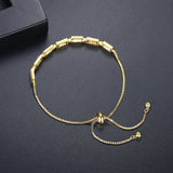 Adjustable Cuban Link Bracelet for Women Men with Cubic Zircon Charming Jewelry