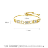 Adjustable Cuban Link Bracelet for Women Men with Cubic Zircon Charming Jewelry