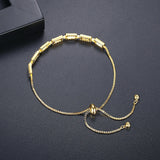 Adjustable Cuban Link Bracelet for Women Men with Cubic Zircon Charming Jewelry