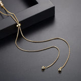 Adjustable Tennis Necklace for Women Wedding Party CZ Female Jewelry