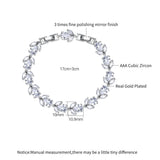 Adjustable Leaves CZ Bracelets for Women Wedding Bridal Accessories
