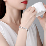 Adjustable Leaves CZ Bracelets for Women Wedding Bridal Accessories