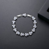Adjustable Leaves CZ Bracelets for Women Wedding Bridal Accessories