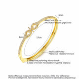 CZ Bow Copper Bangle | Lovers' Gift