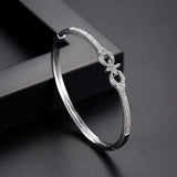 CZ Bow Copper Bangle | Lovers' Gift