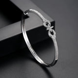 CZ Bow Copper Bangle | Lovers' Gift