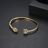 Adjustable Bangles for Women Girls Party Micro Cubic Zircon Jewelry