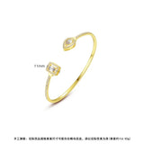 Adjustable Bangles for Women Girls Party Micro Cubic Zircon Jewelry