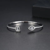Adjustable Bangles for Women Girls Party Micro Cubic Zircon Jewelry