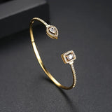 Adjustable Bangles for Women Girls Party Micro Cubic Zircon Jewelry