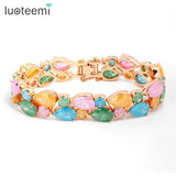 Rainbow Ice Cubic Zircon Bracelet for Wedding Guests