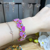 Rainbow Ice Cubic Zircon Bracelet for Wedding Guests