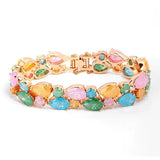 Rainbow Ice Cubic Zircon Bracelet for Wedding Guests