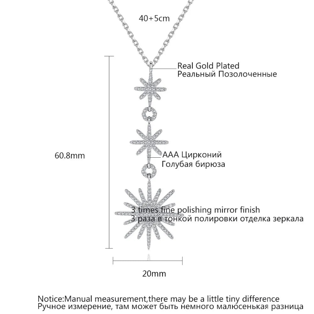 Delicate CZ Pendant Wedding Jewelry Elegant Party Accessory