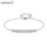 Adjustable Cubic Zirconia Bracelets Geometric Bangles Women Bridals