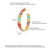 Colorful Large Hoop Earrings for Women Anniversary Jewelry