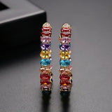 Colorful Large Hoop Earrings for Women Anniversary Jewelry