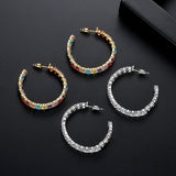 Colorful Large Hoop Earrings for Women Anniversary Jewelry